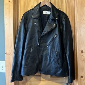 Coach motor style leather jacket